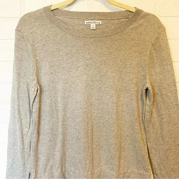 J.crew gray sweater Buffalo check underlay size small - Picture 2 of 8